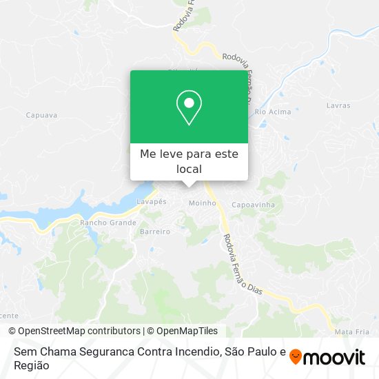 Sem Chama Seguranca Contra Incendio mapa