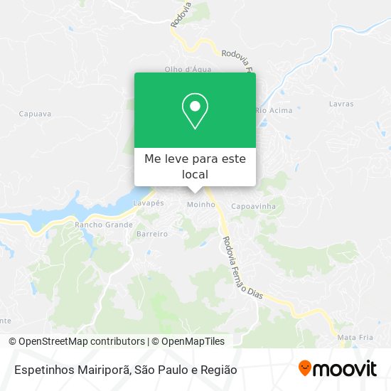 Espetinhos Mairiporã mapa