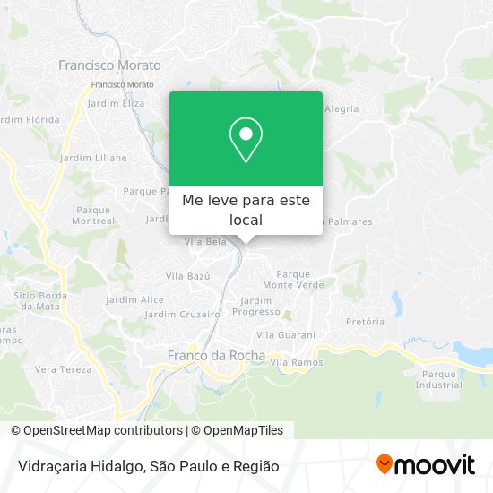 Vidraçaria Hidalgo mapa