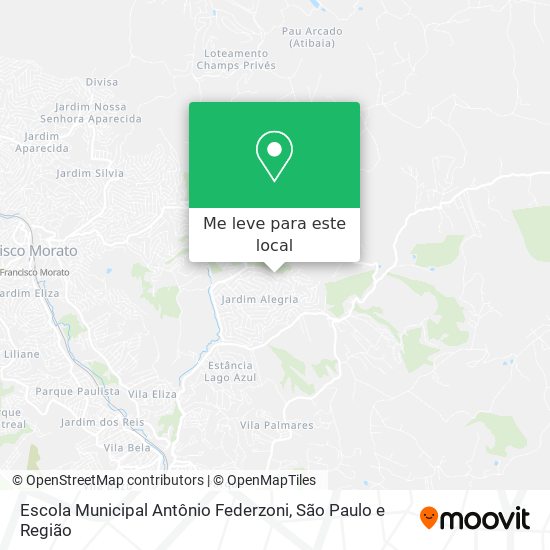 Escola Municipal Antônio Federzoni mapa