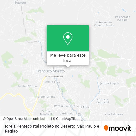 Igreja Pentecostal Projeto no Deserto mapa