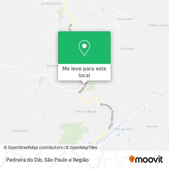 Pedreira do Dib mapa