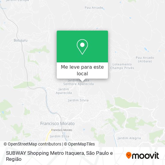 SUBWAY Shopping Metro Itaquera mapa