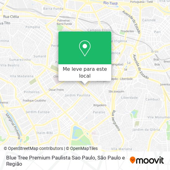 Blue Tree Premium Paulista Sao Paulo mapa