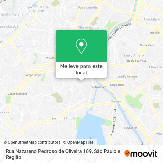 Rua Nazareno Pedroso de Oliveira 189 mapa