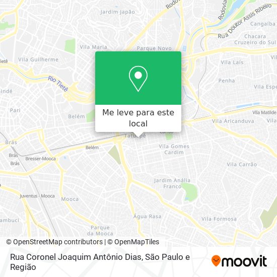 Rua Coronel Joaquim Antônio Dias mapa