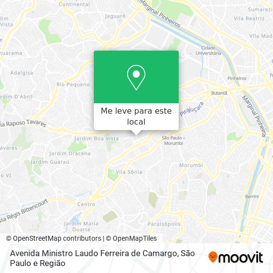 Avenida Ministro Laudo Ferreira de Camargo mapa