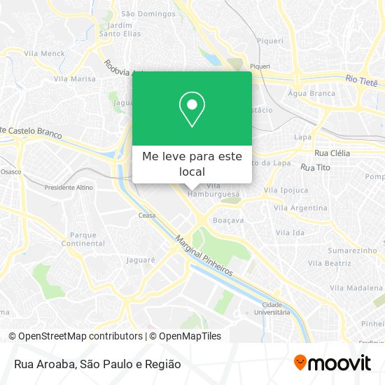 Rua Aroaba mapa