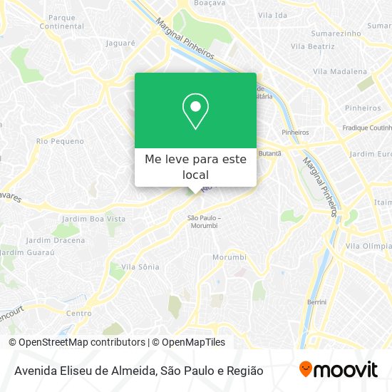 Avenida Eliseu de Almeida mapa