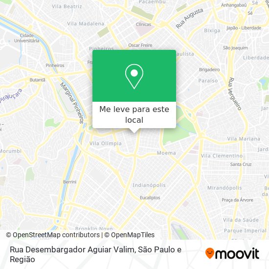 Rua Desembargador Aguiar Valim mapa