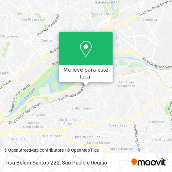 Rua Belém Santos 222 mapa