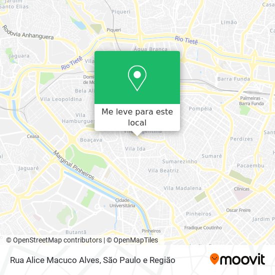 Rua Alice Macuco Alves mapa