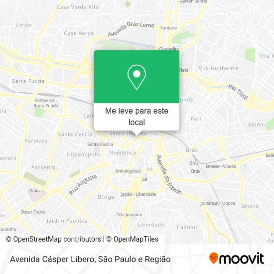 Avenida Cásper Líbero mapa
