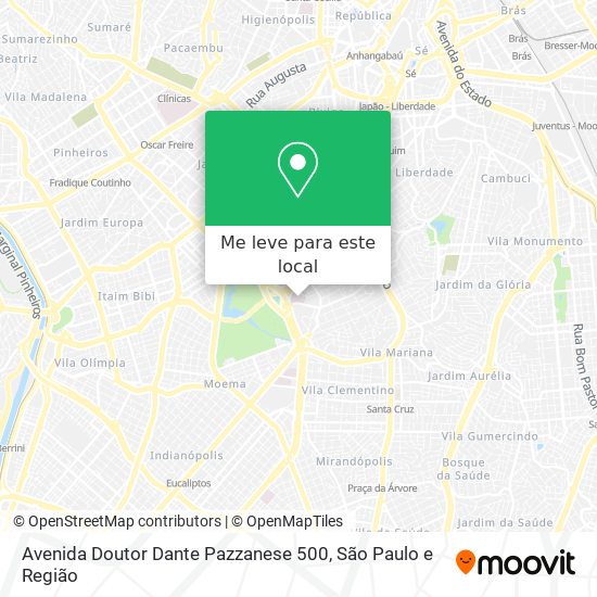 Avenida Doutor Dante Pazzanese 500 mapa