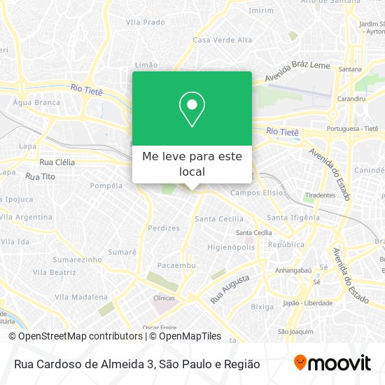 Rua Cardoso de Almeida 3 mapa