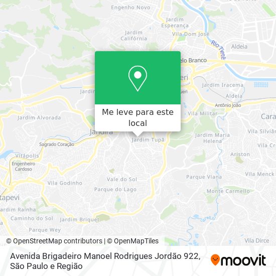 Avenida Brigadeiro Manoel Rodrigues Jordão 922 mapa