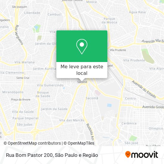 Rua Bom Pastor 200 mapa