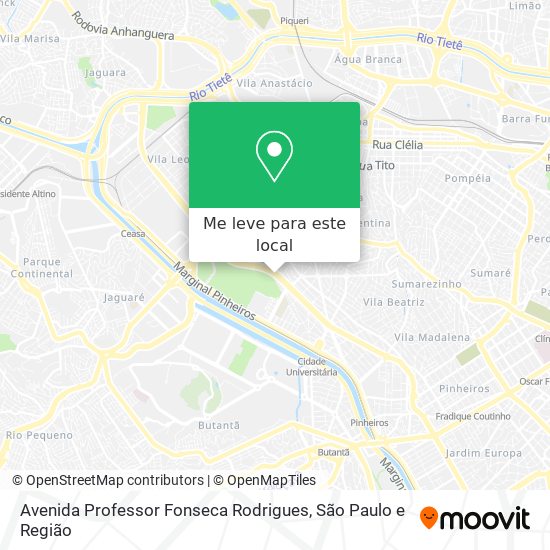 Avenida Professor Fonseca Rodrigues mapa