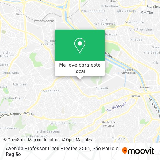 Avenida Professor Lineu Prestes 2565 mapa