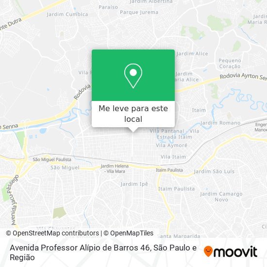 Avenida Professor Alípio de Barros 46 mapa