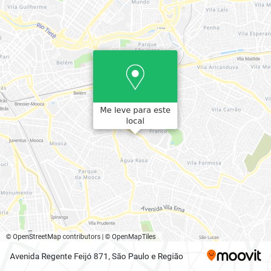 Avenida Regente Feijó 871 mapa