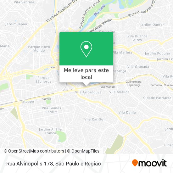 Rua Alvinópolis 178 mapa