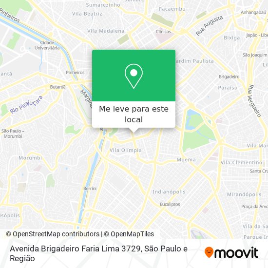 Avenida Brigadeiro Faria Lima 3729 mapa