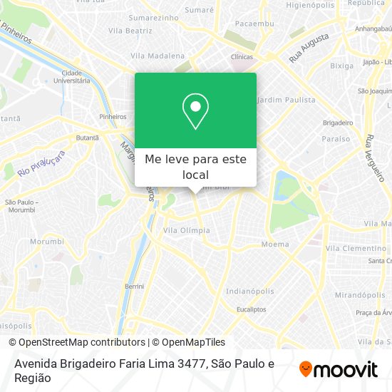Avenida Brigadeiro Faria Lima 3477 mapa