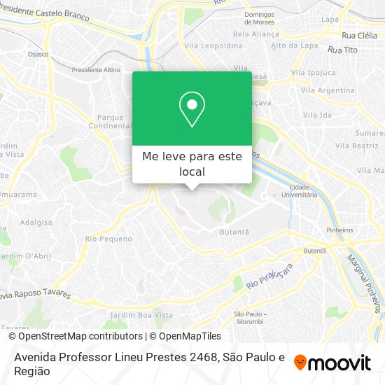 Avenida Professor Lineu Prestes 2468 mapa