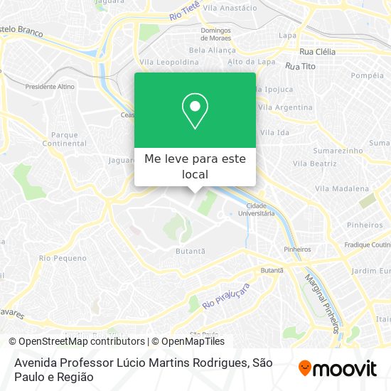 Avenida Professor Lúcio Martins Rodrigues mapa