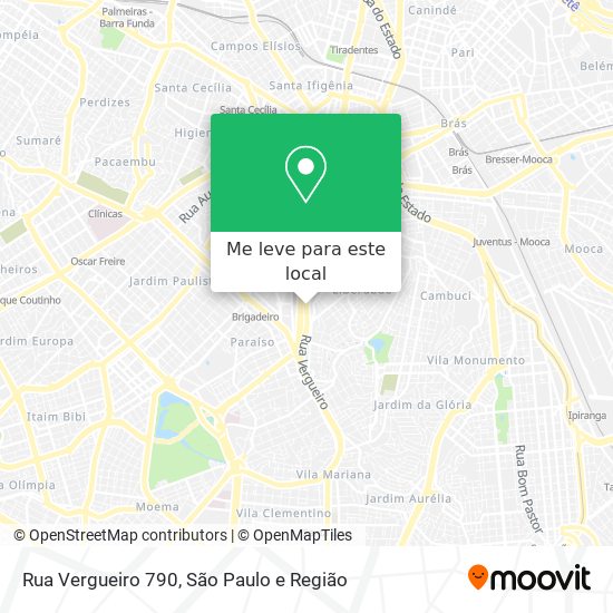 Rua Vergueiro 790 mapa
