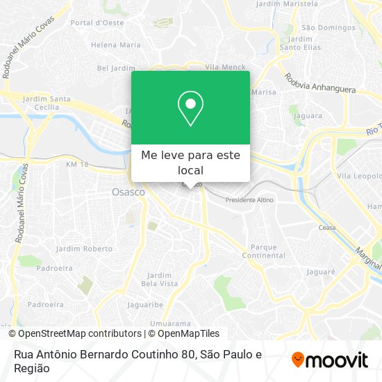 Rua Antônio Bernardo Coutinho 80 mapa