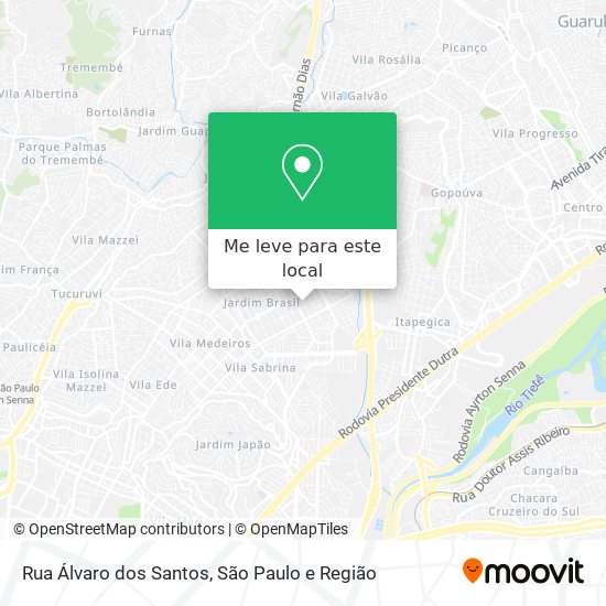 Rua Álvaro dos Santos mapa