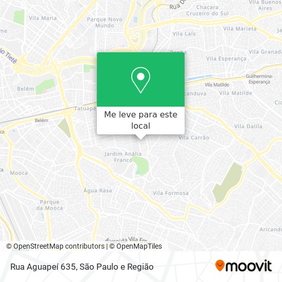 Rua Aguapeí 635 mapa