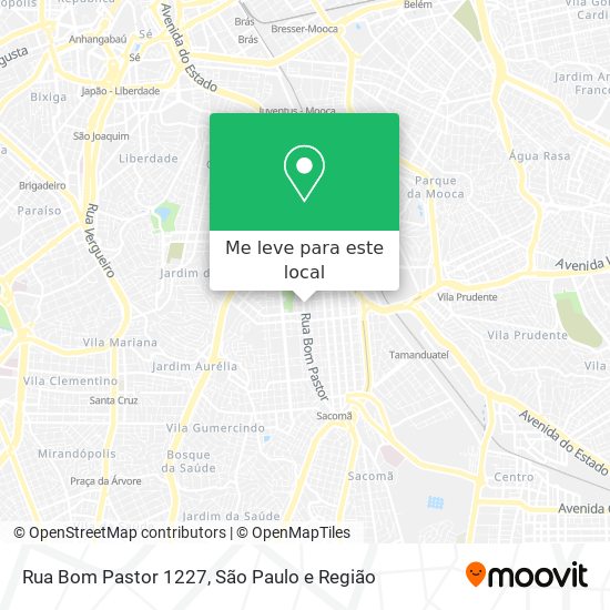 Rua Bom Pastor 1227 mapa