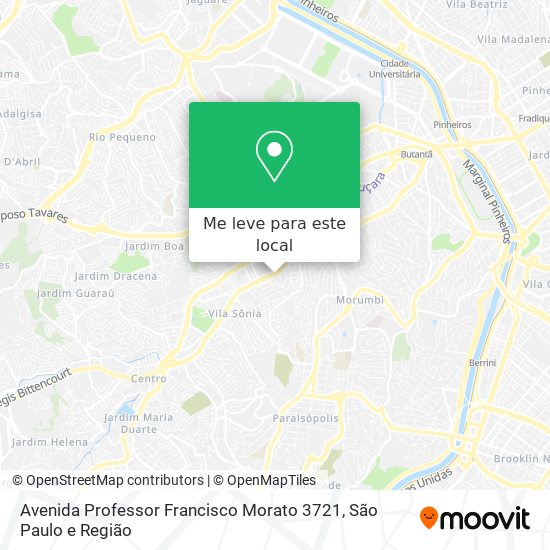 Avenida Professor Francisco Morato 3721 mapa
