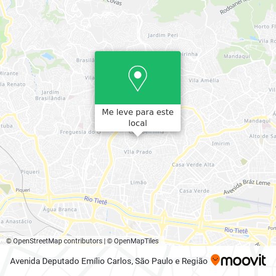 Avenida Deputado Emílio Carlos mapa