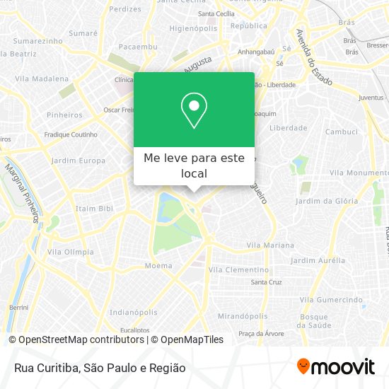 Rua Curitiba mapa