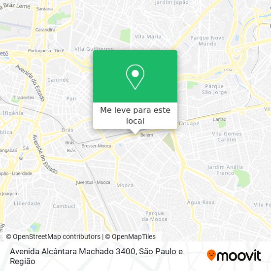 Avenida Alcântara Machado 3400 mapa