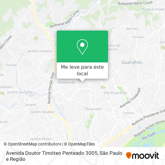 Avenida Doutor Timóteo Penteado 3005 mapa