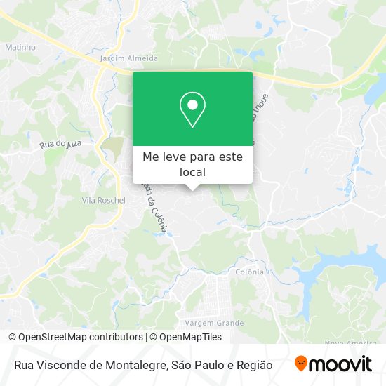 Rua Visconde de Montalegre mapa