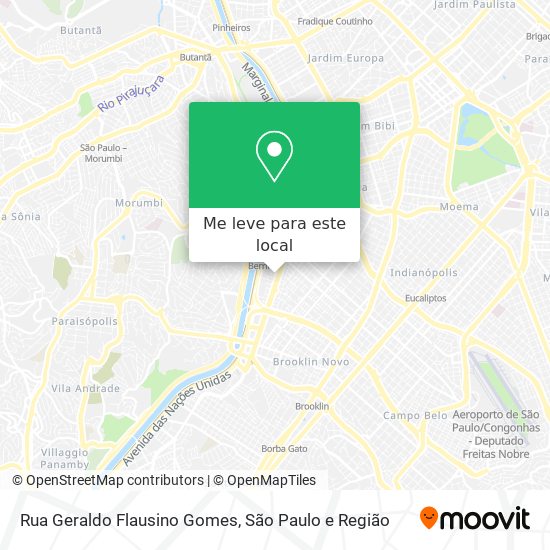 Rua Geraldo Flausino Gomes mapa
