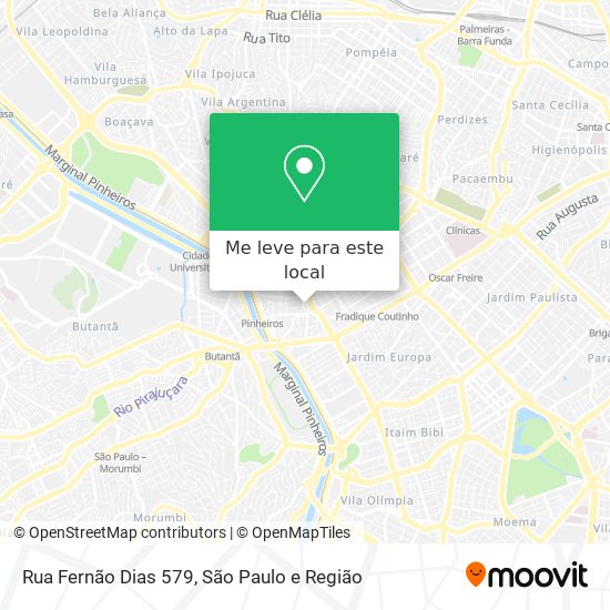 Rua Fernão Dias 579 mapa