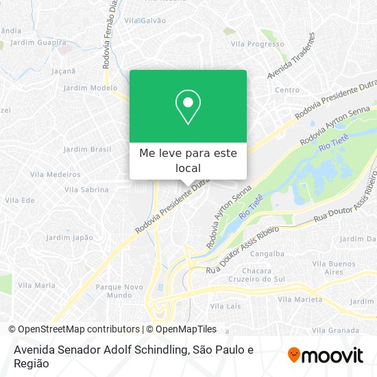 Avenida Senador Adolf Schindling mapa