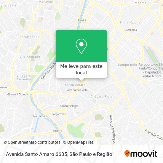 Avenida Santo Amaro 6635 mapa