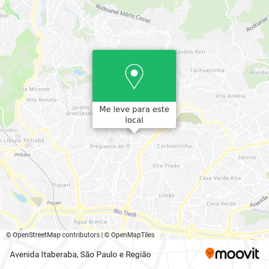 Avenida Itaberaba mapa