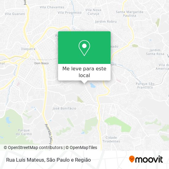 Rua Luís Mateus mapa