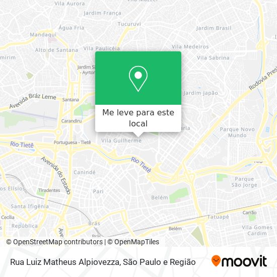 Rua Luiz Matheus Alpiovezza mapa