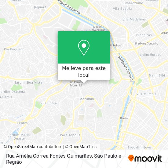 Rua Amélia Corrêa Fontes Guimarães mapa