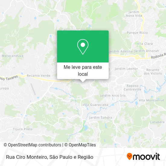 Rua Ciro Monteiro mapa